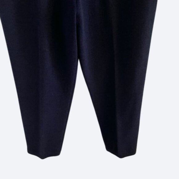 St. John navy blue santana knit crop pants size 8 - Picture 4 of 9